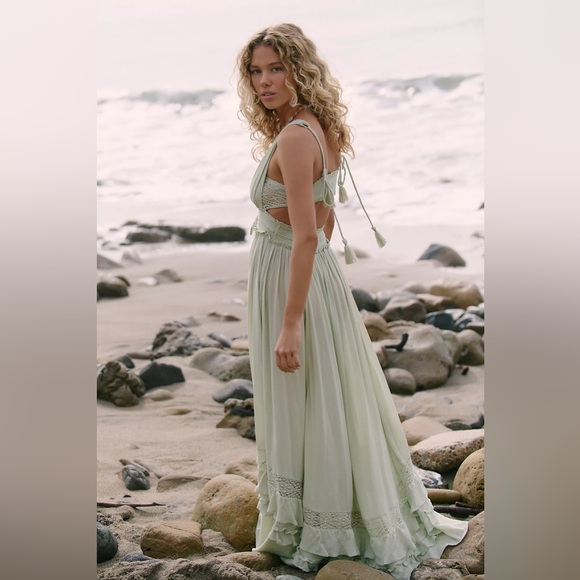FREE PEOPLE | ✨NEW✨ Santa Maria Maxi Dress in Vintage Grey - Picture 5 of 6